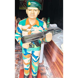 Army man human marble Murti statue 6 feet