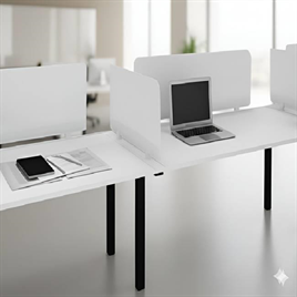 Linear work station with square and normal metal legs