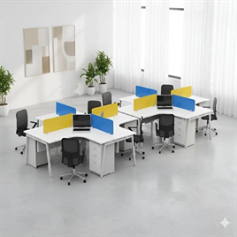 Cluster workstation with A Shape legs