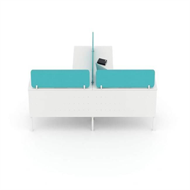 T shape workstation with Modesty