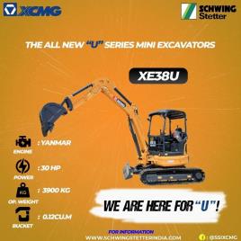 27.4 Hp Mini Excavators xe38U, 0.14-0.22 cum
