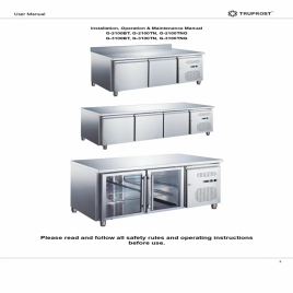 3 Glass Door Undercounter Refrigerator, 339