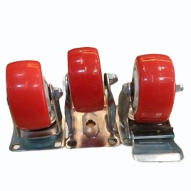 3 inch PU Zinc Castor Wheels
