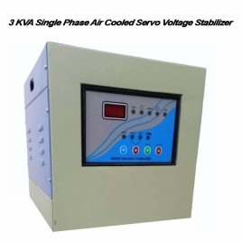 3 KVA Single Phase Air Cooled Servo Voltage Stabilizer, For Industrial