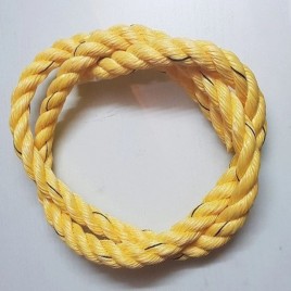 3 Strand Yellow Garware PP Ropes, For Industrial, Size: Up To 64 mm