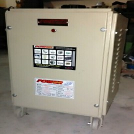 30 Amps Air Cooled Three Phase Auto Variable Transformer, 415 Volts