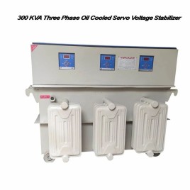 300 KVA Three Phase Oil Cooled Servo Voltage Stabilizer, For Industrial