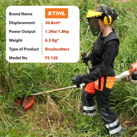 31 CC Heavy Duty Stihl FS-120 Grass Cutting, Shoulder, 2 stroke, 1483 mm