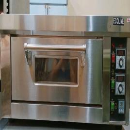 3kW Ecoline Semi-Automatic Single Deck 1 Tray Electric Stone Oven for Commercial