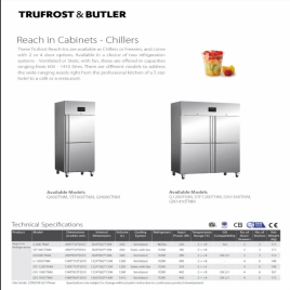 4 Door Static Reach In Refrigerator (1200 ltrs.)