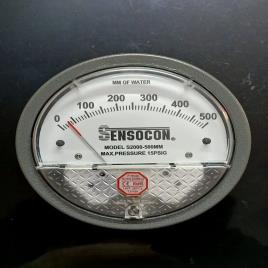 4 inch / 100 mm SENSOCON Differential Pressure Gauge In Rice Mill Machinery Industries