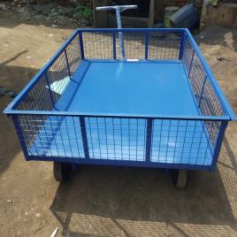 4 Wheels Mild Steel Cage Trolley, Model Name/Number: See-99