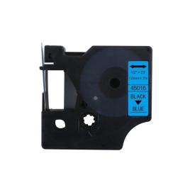 45016 Dymo 12mm Black On Blue Compatible Label Tape