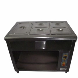 5 Pots Stainless Steel Hot Bain Marie, For Restaurant