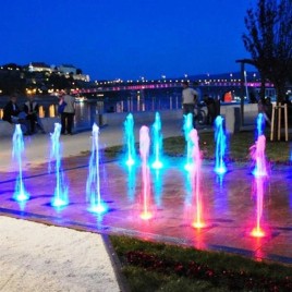 50 Hz Led Selfie Point Floor Jet Fountain, 220V