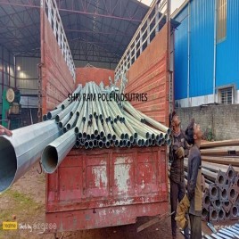 6 Meter Single-Arm Octagonal Lighting Pole, For Street