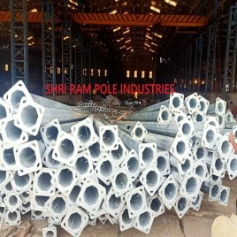 7 Meter Single-Arm Galvanized Octagonal Street Light Poles