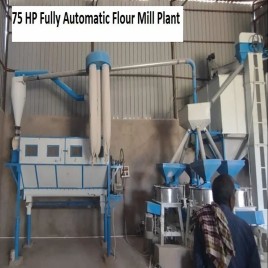 75 HP Fully Automatic Flour Mill Plant, Capacity: 1000 kg/hr