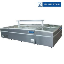 790 L to 900 L Glass Blue Star Island Freezer, Temperature Range: - 1 To 5 Deg C, Refrigerant Used: R404a