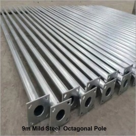 9m Mild Steel Octagonal Pole, For Highway