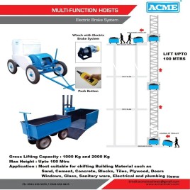 Acme-mh Building Construction Material Lift, Capacity: 1-2 ton, Maximum Height: 120 Mtrs