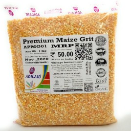 ADILAID Premium Maize Grit (1Kg), Grade: Feed Grade, Packaging Type: Packet