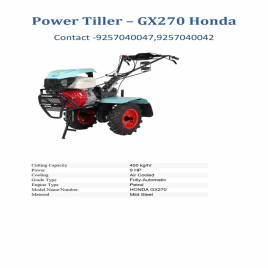 Air Cooled Petrol Gx270 9 Hp Simpsons Honda Weeder, 400 kg/hr