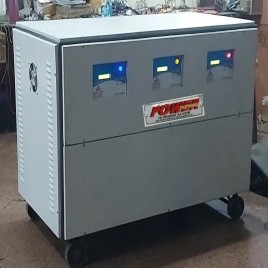 Air Cooled Servo Voltage Stabilizer Three Phase, For Industrial, 100 KVA