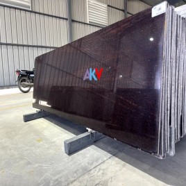 Akv Leather Brown Granite, For Flooring, Thickness: 18 mm