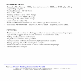 Analog Advance Tearing Strength Tester, For Industrial