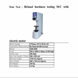 Analog Metal Optical Brinell Hardness Tester, 250 Kgf