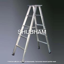 Anodised Aluminum Self Supporting Stool Type Folding Ladder