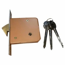 Attic Iron Sliding Lock Cross-key, Polished