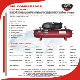 Auto Serv 5 HP Air Compressor, 8 Bar, Capacity: 300 L Tank