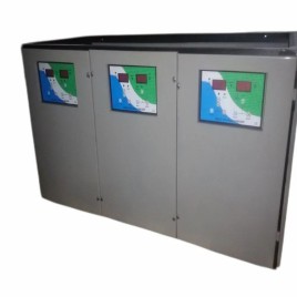 Automatic Mild Steel 50 kVA Three phase Air Cooled Servo Stabilizer, For Residential, Without Surge Protection