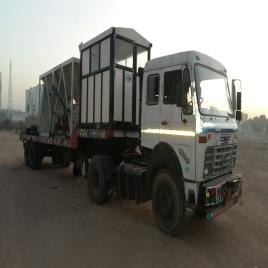 Automatic Mobile Drum Mix Plant, For Road Construction