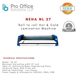 Automatic Neha Nl 27 Hot & Cold Roll To Roll Paper Lamination Machine