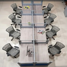 Back To Back 4 Seater Desk Based Workstation