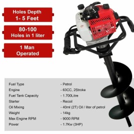 Balwaan 63cc Engine powered Soil Digger BE-63