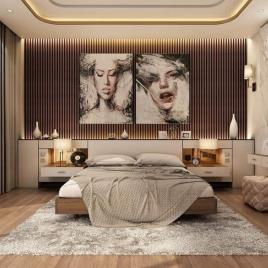 Bed Room Interior Design Services Work Provided Wood Work & Furniture