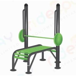 Gym Flat Bench with Fixed Dumbbells