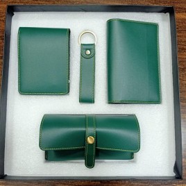 Bi Fold lather wallet combo pack, Brown, Card Slots: 5