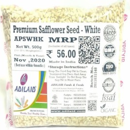 Bird Seed Seeds ADILAID Premium Safflower White (500g), Packaging Type: Packet