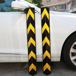 Black & Yellow L Shape Rubber Corner Guard, Thickness: 3 mm