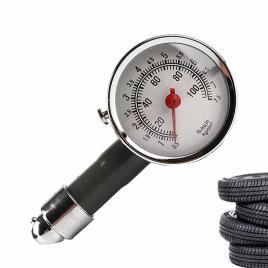 Black Analog Tyre Inflator Gauge