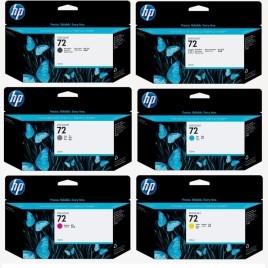 Black HPe original 72 ink cartridge set
