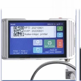 Black Industrial Continuous Inkjet Printer, For Labels, Capacity(Print/Min): 500