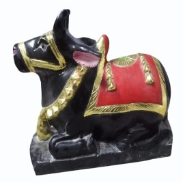 Black Marble Nandi Statue, Temple