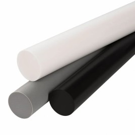 BLACK PET PLASTIC ROD, 6 mm