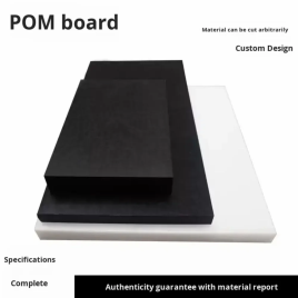 Black POM Rod Delrin Acetal Delrin Block, 8 mm, 200 mm